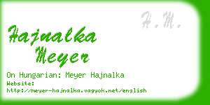 hajnalka meyer business card